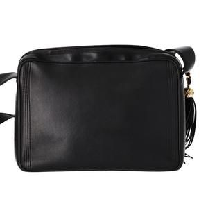 Chanel Black Bag Cocomark Fringe Shoulder